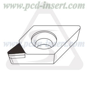 tipped pcd inserts in 55 degree diamond shape D for turning aluminum alloy